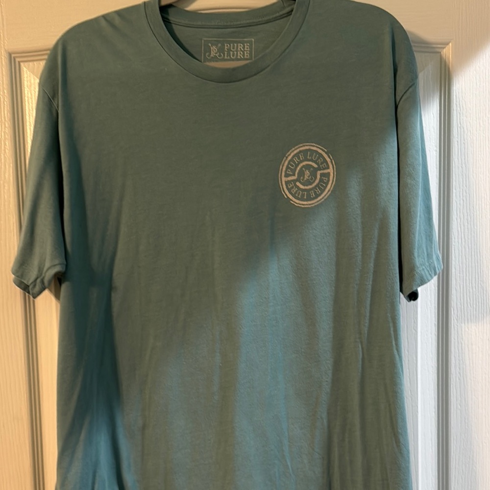 Teal Short Sleeve Tee with Relaxed Fit and Logo